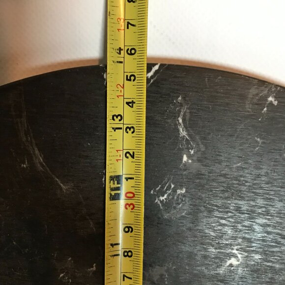 Lazy Susan Serving Platter 14" Round Wooden & Slate Farmhouse Cottagecore New - Picture 4 of 5